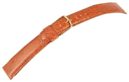 Echtleder-Uhrenarmband, hellbraun, 17 mm