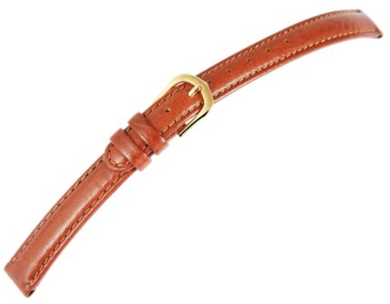 Echtleder-Uhrenarmband, braun, 11 mm