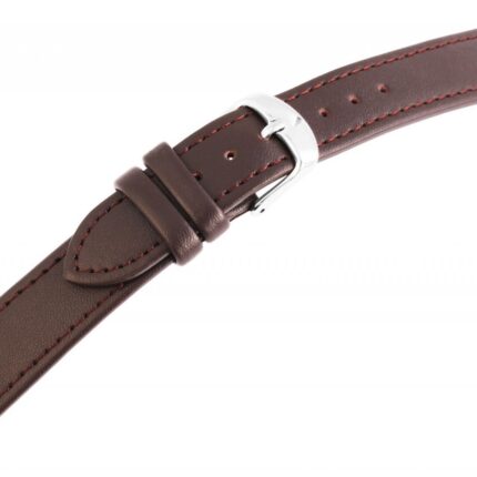Echtleder-Uhrenarmband, dunkelbraun, 10 mm - 26 mm