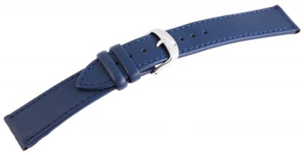 Echtleder-Uhrenarmband, dunkelblau, 12 mm - 26 mm