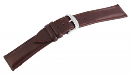 Echtleder-Uhrenarmband, dunkelbraun, 12 mm - 26 mm