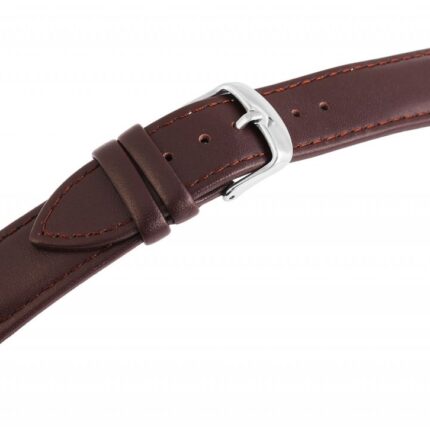 Echtleder-Uhrenarmband, dunkelbraun, 12 mm - 26 mm