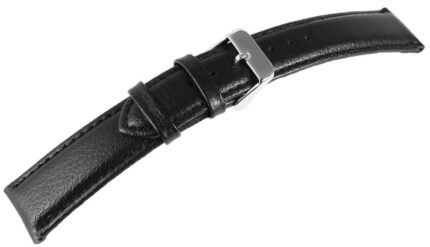 Echtleder-Uhrenarmband, schwarz, 12 mm~24 mm