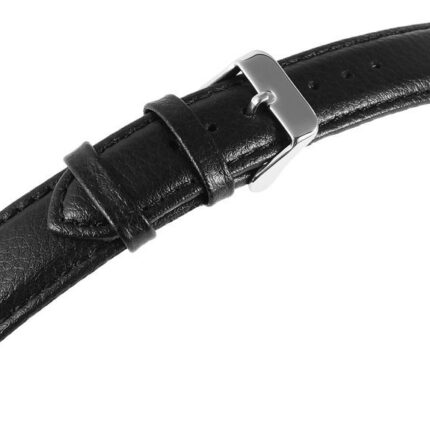 Echtleder-Uhrenarmband, schwarz, 12 mm~24 mm