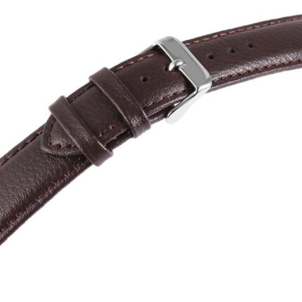 Echtleder-Uhrenarmband, dunkelbraun, 12 mm~24 mm