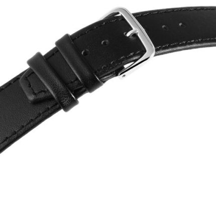Echtleder-Uhrenarmband, schwarz, 18 mm - 24 mm