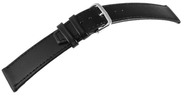 Echtleder-Uhrenarmband, schwarz, 18 mm - 24 mm - Image 1