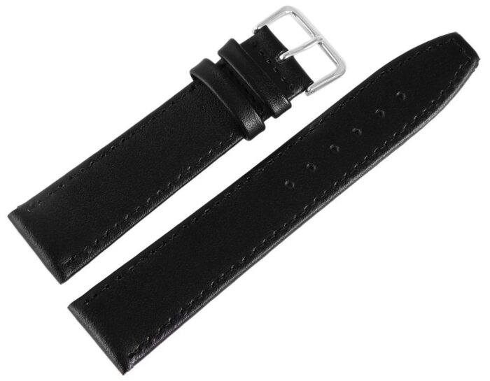Echtleder-Uhrenarmband, schwarz, 18 mm - 24 mm - Image 2