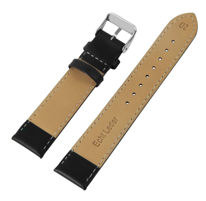 Echtleder-Uhrenarmband, schwarz, 18 mm - 24 mm - Image 3