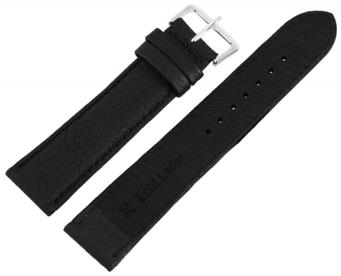 Echtleder-Uhrenarmbänder, schwarz, VE 10, 18 mm - 24 mm - Image 7