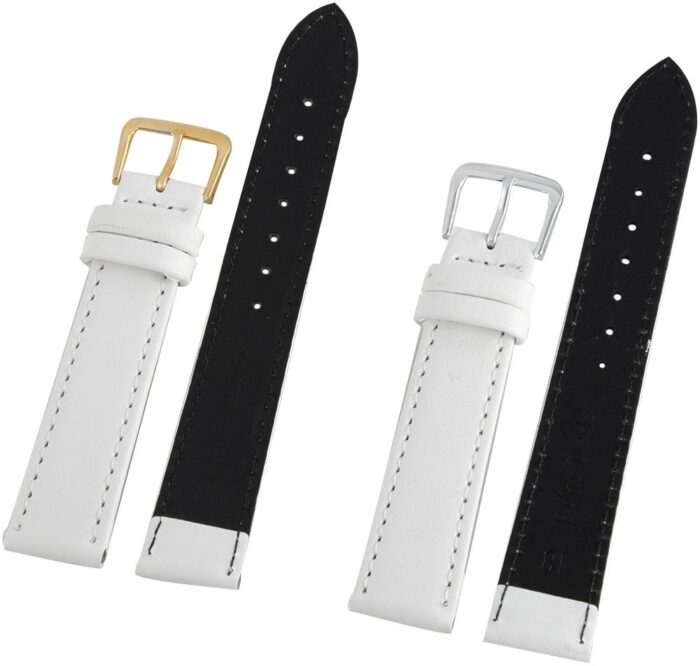 Echtleder-Uhrenarmbänder, weiß, VE 10, 12 mm / 18 mm - Image 3