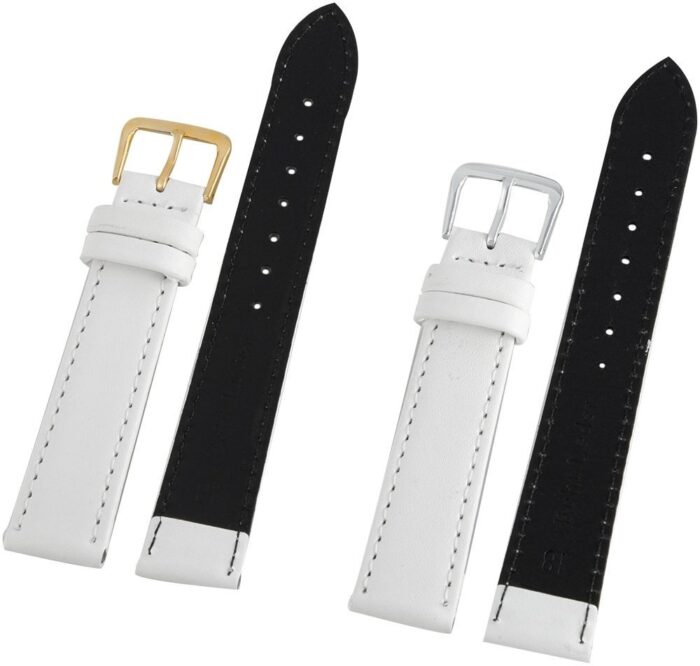 Echtleder-Uhrenarmbänder, weiß, VE 10, 12 mm / 18 mm - Image 6