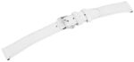 Echtleder-Uhrenarmband, weiß, XL, 16 mm - 18 mm