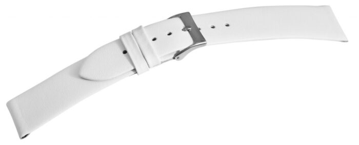 Echtleder-Uhrenarmband, nahtlos, weiß, 12 mm - 20 mm - Image 1