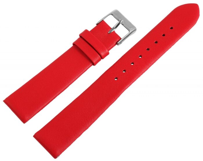 Echtleder-Uhrenarmband, nahtlos, rot, 12 mm - 20 mm - Image 6
