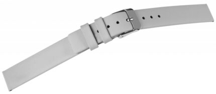 Echtleder-Uhrenarmband, nahtlos, grau, 12 mm - 22 mm