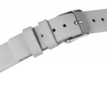Echtleder-Uhrenarmband, nahtlos, grau, 12 mm - 22 mm