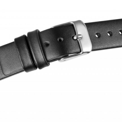 Echtleder-Uhrenarmband, nahtlos, schwarz, 12 mm - 22 mm