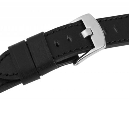 Echtleder-Uhrenarmband, schwarz, 18 mm - 26 mm
