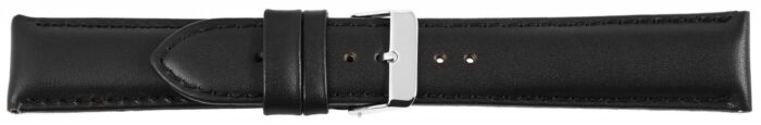 Basic Echtleder Armband, Edelstahl Dornschließe, schwarz, 18~24 mm - Image 4