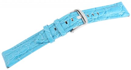 Echtleder-Uhrenarmband, hellblau, 20 mm / 22 mm
