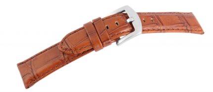 Echtleder-Uhrenarmband, braun, 22 mm