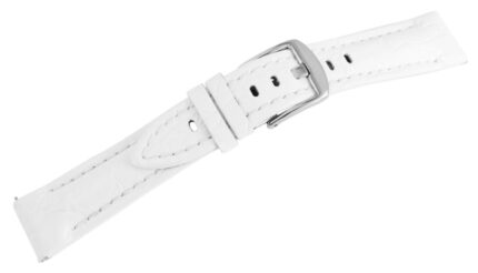 Echtleder-Uhrenarmband, weiß, 20 mm / 26 mm