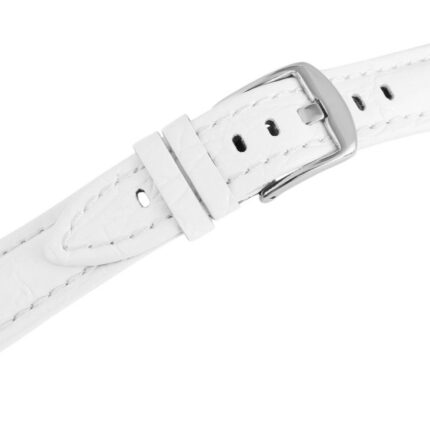 Echtleder-Uhrenarmband, weiß, 20 mm / 26 mm