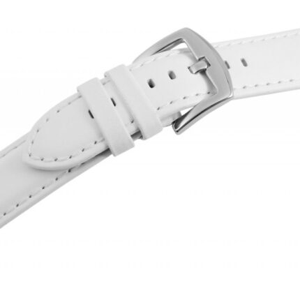 Echtleder-Uhrenarmband, weiß, 20 mm / 22 mm