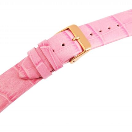 Echtleder-Uhrenarmband, rosa, 20 mm