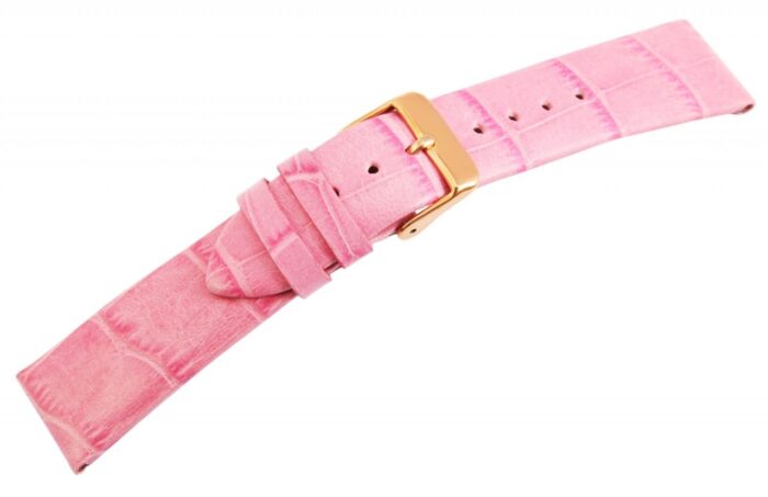 Echtleder-Uhrenarmband, rosa, 20 mm - Image 1