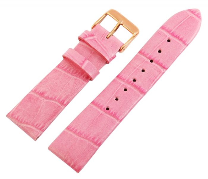 Echtleder-Uhrenarmband, rosa, 20 mm - Image 2