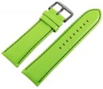 Echtleder-Uhrenarmband, grün, schwarze Naht, 26 mm - Image 2