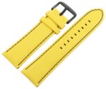 Echtleder-Uhrenarmband, gelb, schwarze Naht, 26 mm - Image 2