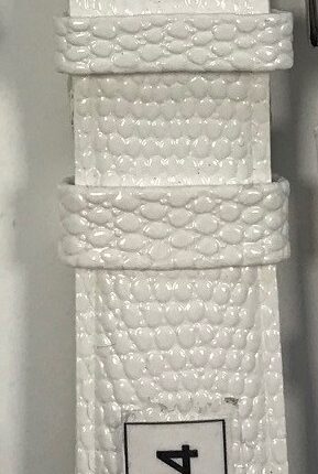 Echt Lederarmband, weiß, 22 mm