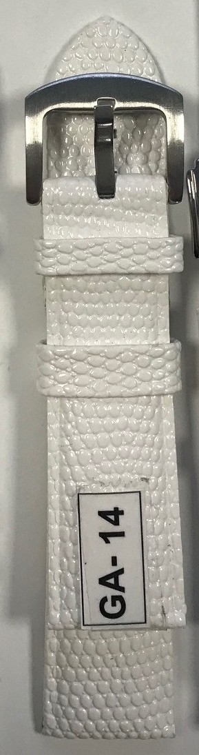 Echt Lederarmband, weiß, 22 mm