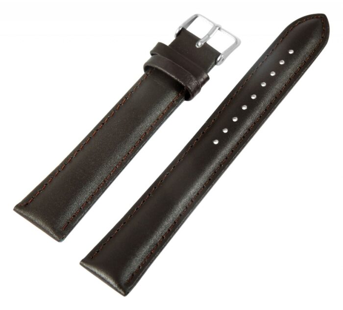 Echtleder-Uhrenarmbänder, dunkelbraun, VE 10, 18 mm - Image 2