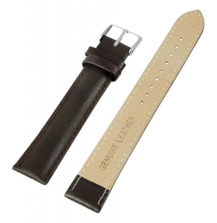 Echtleder-Uhrenarmbänder, dunkelbraun, VE 10, 18 mm - Image 3