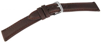 Echtleder-Uhrenarmbänder, dunkelbraun, hellbraune Naht, VE 10, 12 mm / 20 mm ...