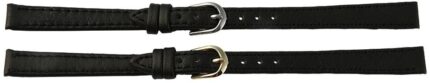 Echtleder-Uhrenarmbänder, schwarz, VE 12, 10 mm