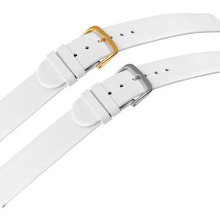 Echtleder-Uhrenarmbänder, weiß, VE 12, 12 mm - 18 mm