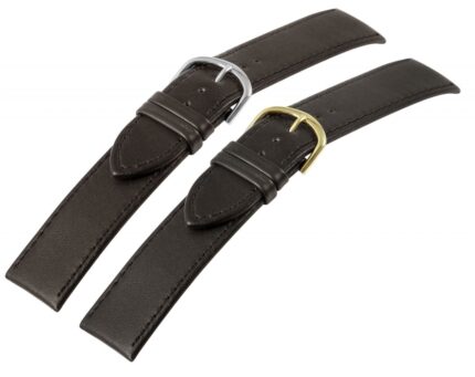 Echtleder-Uhrenarmbänder, dunkelbraun, VE 12, 12 mm - 16 mm + 22 mm