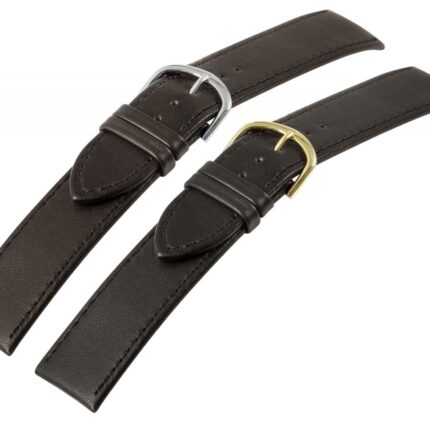 Echtleder-Uhrenarmbänder, dunkelbraun, VE 12, 12 mm - 16 mm + 22 mm