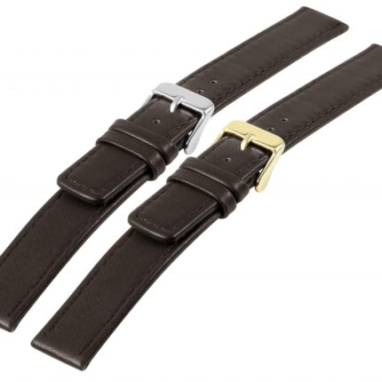 Echtleder-Uhrenarmbänder, dunkelbraun, VE 12, 10 mm - 22 mm