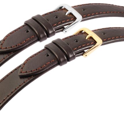 Echtleder-Uhrenarmbänder, dunkelbraun, VE 10, 18 mm / 20 mm