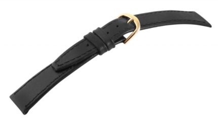 Echtleder-Uhrenarmbänder, schwarz, VE 12, 18 mm