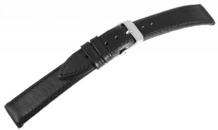 Echtleder-Uhrenarmbänder, schwarz, VE 12, 16 mm / 22 mm