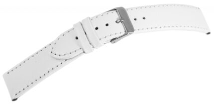 Echtleder-Uhrenarmbänder, weiß, VE 12, 16 mm / 20 mm