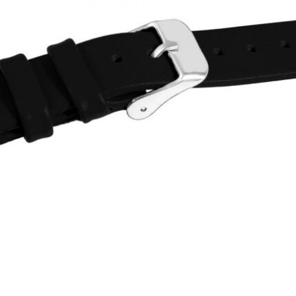 Echtleder-Uhrenarmband, nahtlos, schwarz, 14 - 22 mm