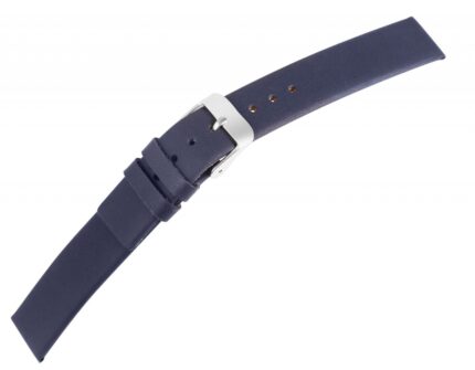 Echtleder Uhrenarmband, nahtlos, dunkelblau, 14 - 22 mm